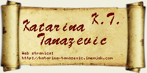 Katarina Tanazević vizit kartica